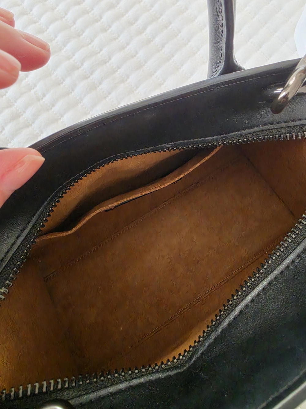 Coach Andrea Black Leather Medium Satchel - Picture 6 of 16